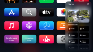 Menu Homekit de l'Apple TV