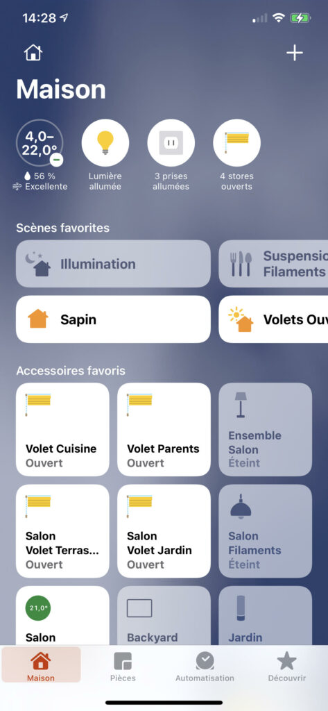 Scène Homekit crée