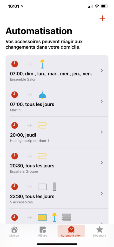 Créer une automatisation avec l'application Apple Maison