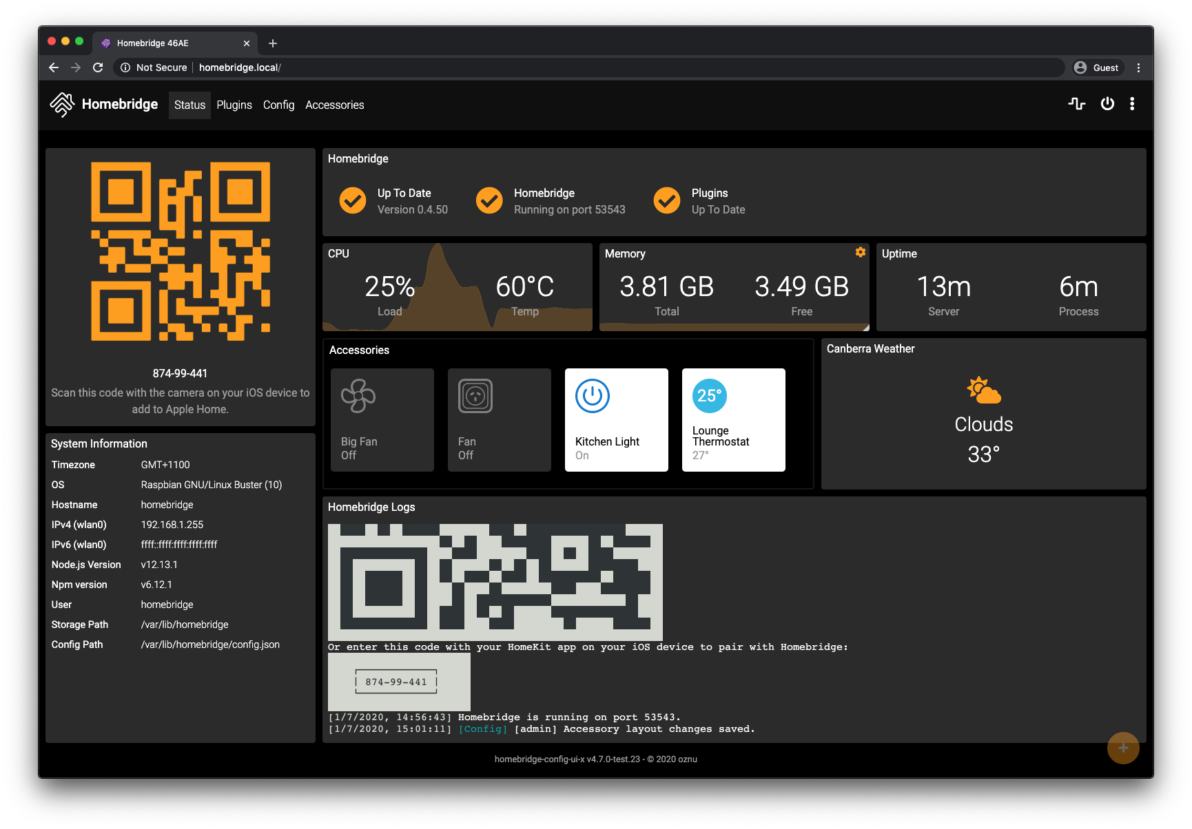 Installation de Homebridge sur macOS afin de tester les plugins Homekit