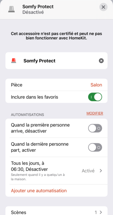 Automatisation Somfy Homekit Automatisation Somfy Protect et Homekit